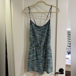 Multicolored Tie-back romper